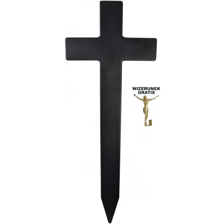 Krzyż plastikowy czarny