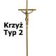 Krzyż sosnowy K2 Antyczna wiśnia